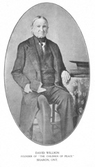 David Willson sitting taken in the year 1860.