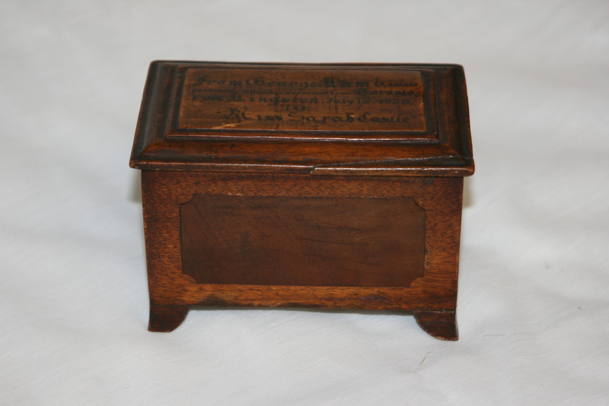 The largest rebellion box of the collection made by George Lambe for Miss Sarah Castle.