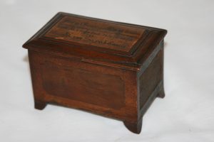 The largest rebellion box of the collection made by George Lambe for Miss Sarah Castle while he was imprisoned for his role in the Rebellion.
