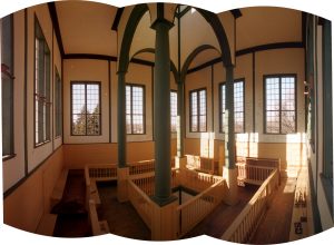 View of the music gallery on the second floor of the Temple where the Children of Peace band would play.