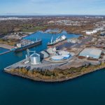 Aerial of the Oshawa Harbour