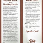 “Stop the attack on Working People” leaflet
