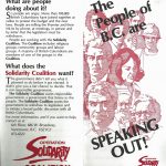 “The people of BC are speaking out” leaflet