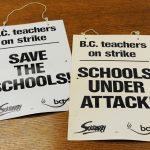 BCTF strike placards