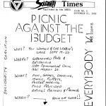 Picnic Against the Budget flyer