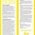 “Stop the attack on Health, Education and Social Services” leaflet
