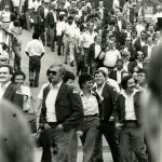 Bus drivers, Empire Stadium rally