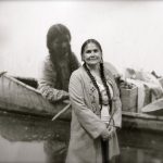 Shelly Boyd in front of Sinixt Mural, circa 2015