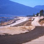 Levelling Nakusp Waterfront, 1967