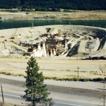 Hugh Keenleyside Dam During Construction, July 1966