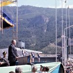 W.A.C. Bennett, at the Opening of Hugh Keenleyside Dam, 1969