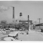 The Bruck Mills factory in winter