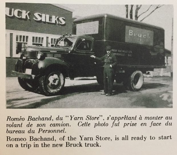 Extract from the Journal Entre-Nous showing the Bruck truck and its driver.