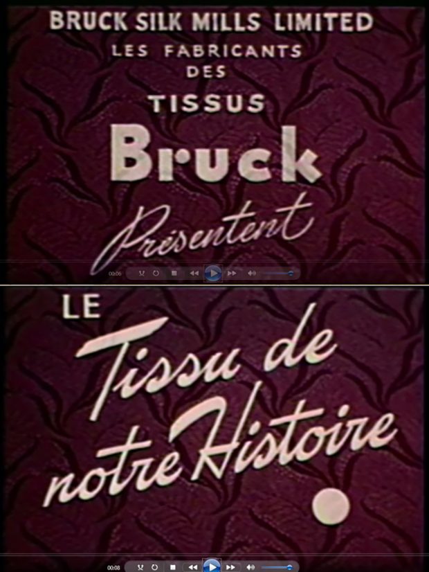 Color image showing the credits of the film “The fabrics of our history”.