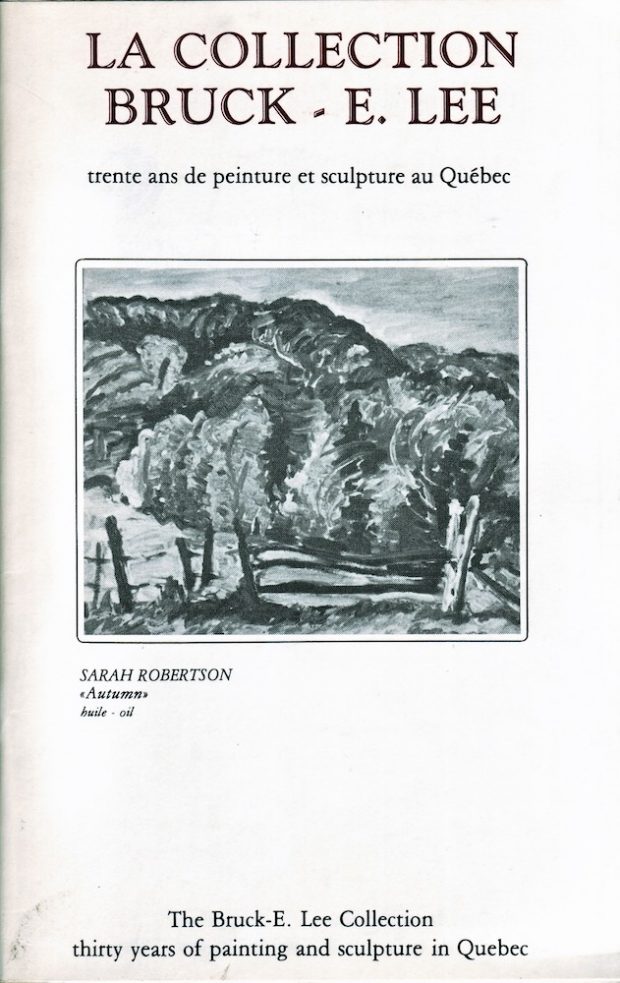 Cover page of a catalog showing a painting of a landscape