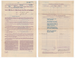 A military tender form.