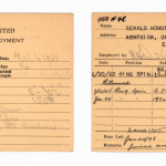 Application and Employment Record of Gerald Homuth