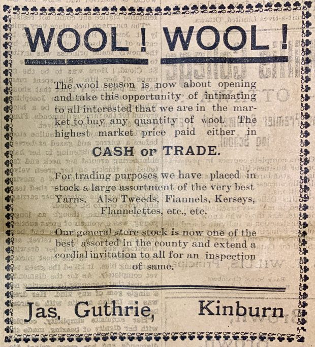 Newspaper advertisement.