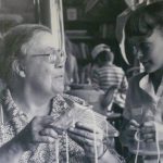 Barbara Teaching a Young Girl to Weave, circa 1970s