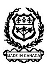 Image in black & white showing a company logo, with the mention “Made in Canada.”