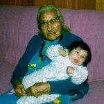 Granny Powder with her great-grandchild, Randy Sorge