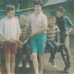 Elsie Cardinal with her Children in 1965