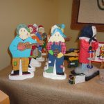 Display of Wooden Mummers
