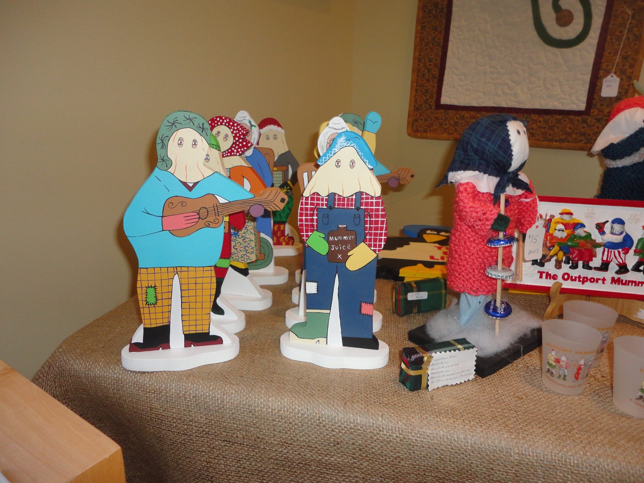 Wooden Mummer ornaments