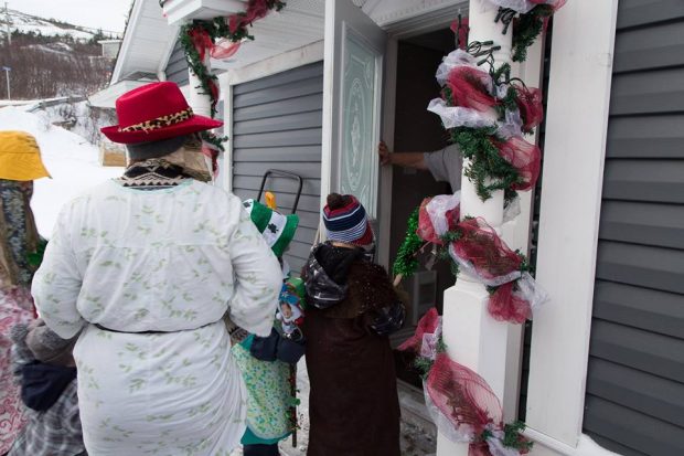 Mummers knocking and asking if they can come in