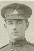 Portrait of a soldier wearing a peak hat.