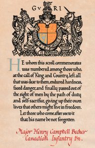 Commemoration Scroll with crest