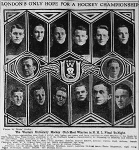 Coupure de journal montrant 12 portraits d'hommes, surmontés de l'inscription