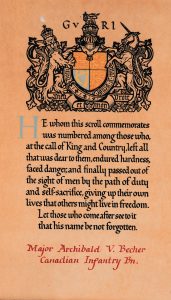 Commemoration Scroll with crest