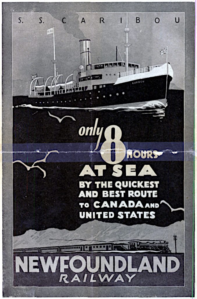 Brochure promoting S.S. Caribou ferry
