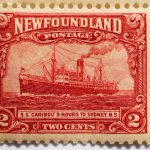 Newfoundland postage stamp showing S.S. “Caribou” ferry