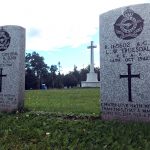 Gravestones of Corporal Herbert Elkin and Aircraftsman 2nd class Lawrence Truesdale