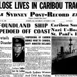 Headline “Caribou Tragedy” in Sydney Post-Record newspaper