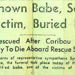 Unidentified baby boy buried in Sydney after S.S. “Caribou” sinking