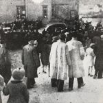 Funeral procession for six crewmen from S.S. “Caribou”