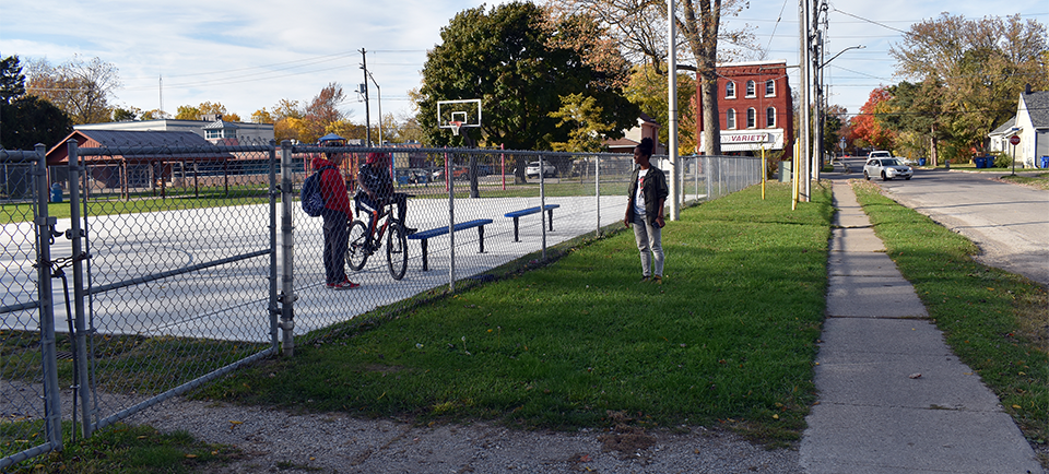 Emilie with two young boys.