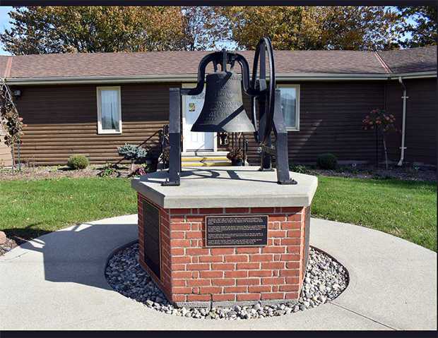 The Liberty Bell at the Buxton National Historic Site and Museum.
