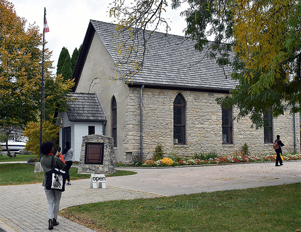 The research team arriving at the Amherstburg Freedom Museum to begin their field study.