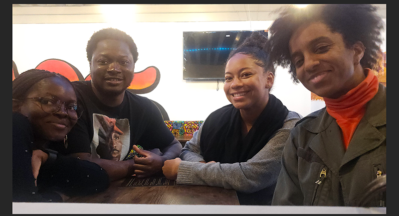 Field Research Intermission: The team taking a lunch break between site visits.