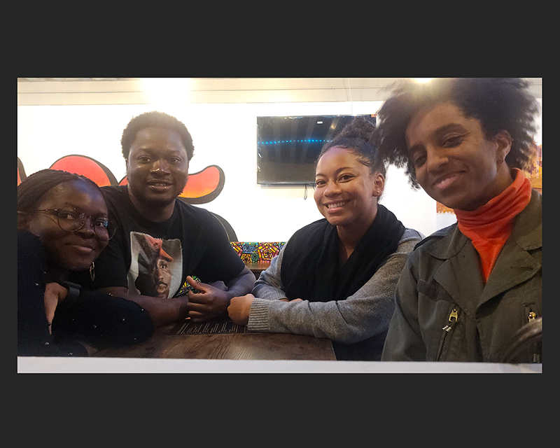 Field Research Intermission: The team taking a lunch break between site visits.