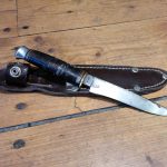 Hunting Knife and Its Leather Case