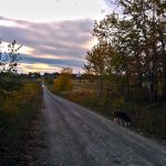View of La Motte Village in Abitibi, at Night During the Fall