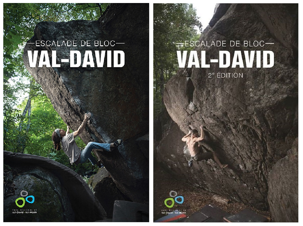 Cover of the Val-David boulders guide book
