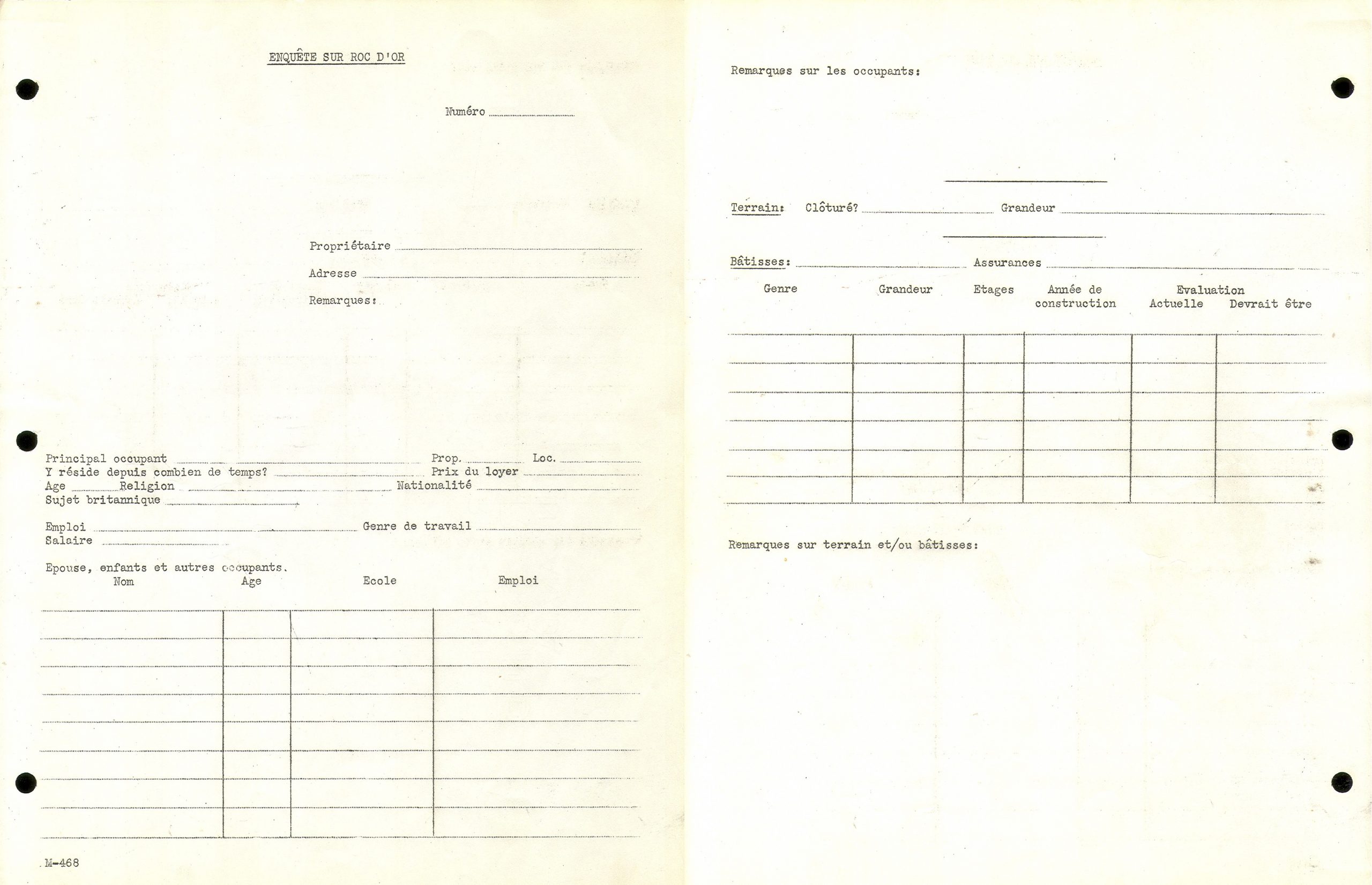Forms Completed During Home Visits | Boom and Bust in a Mining Village ...
