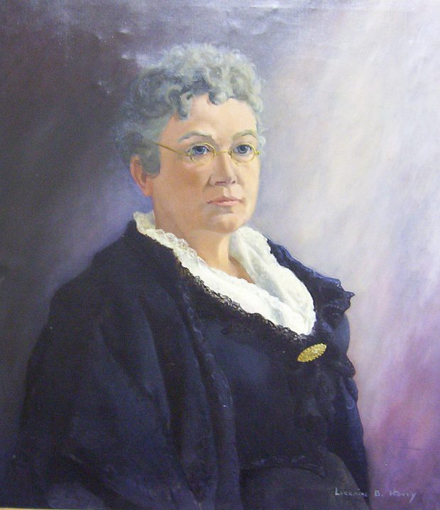 A painted portrait of Emily Stowe.