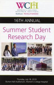 Affiche de la « Journée de recherche des étudiantes d’été ».